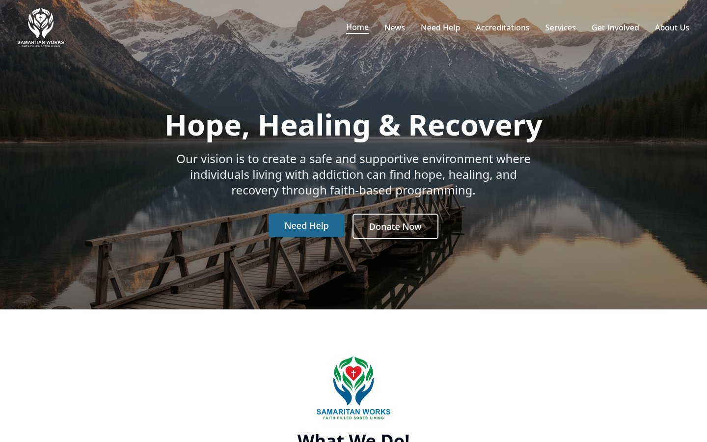 Samaritan Works website homepage